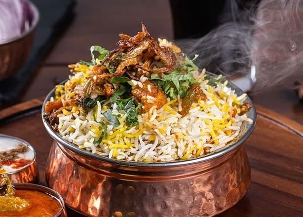 Paneer Hyderabadi Dum Biryani.